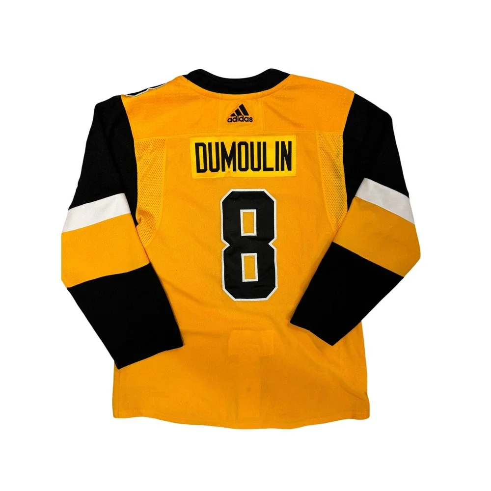 Adidas Pittsburgh Penguins Brian Dumoulin 8 Yellow Jersey Mens 46 Small